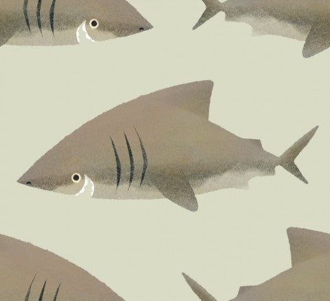 Jersey a group of sharks on a beige background