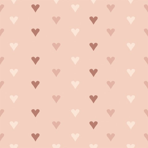 SoftShell pink and brown hearts on a light pink background