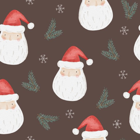 Musselin dem Weihnachtsmann auf braunem Hintergrund