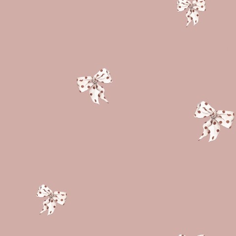 Tissu imperméable avec un fond rose et des nœuds