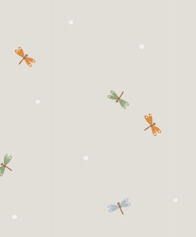 Muslin dragonflies and snowflakes