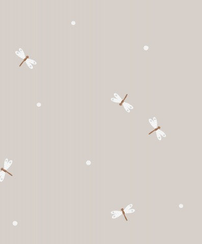 Panama ein Muster aus weißen und braunen Libellen auf grauem Hintergrund