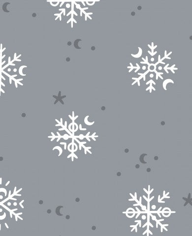 Motivo a maglia con fiocchi di neve su uno sfondo grigio vettoriale