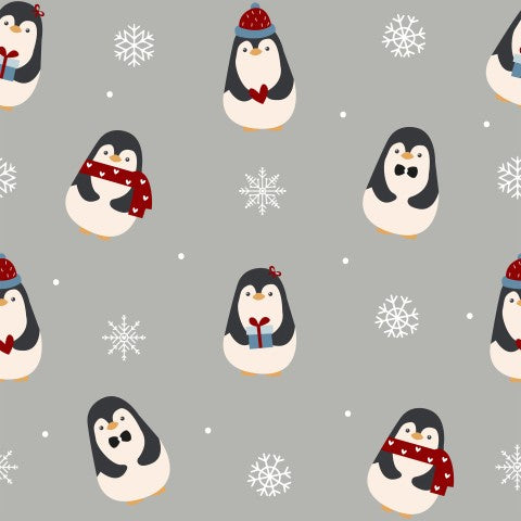 Pingüinos de Jersey y copos de nieve