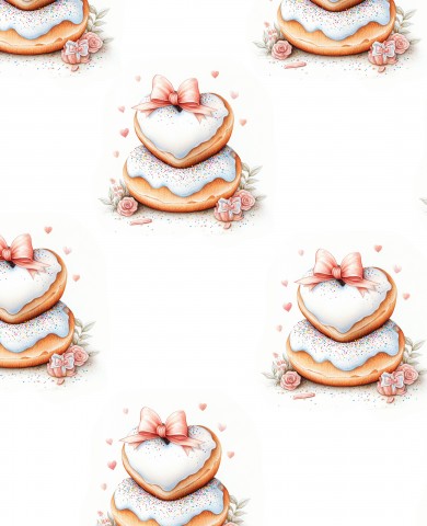 Panama Donuts auf weißem Hintergrund