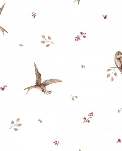 Wasserdichter Stoff Vögeln und Beeren