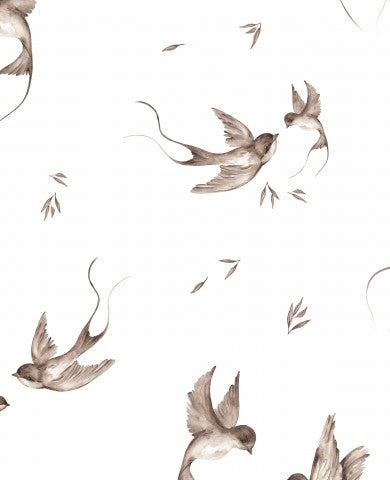 Panama pattern of birds flying in the air