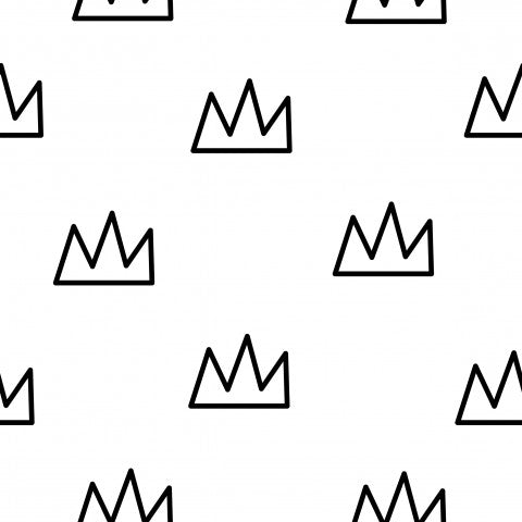 Rib Jersey crowns on white background