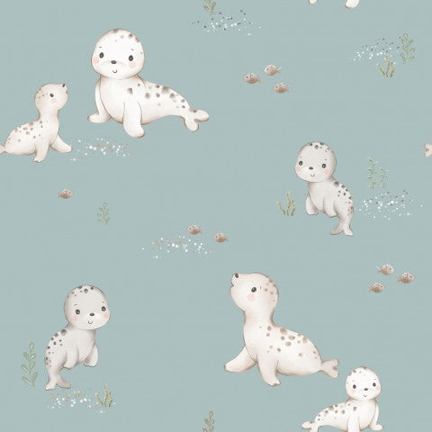 Canvas Cotton Seals Dusky Sky 14x14cm - Naturligt, let transparent himmelstjernestof til din næste sykreation. Ideelt til potter, tasker og meget mere.