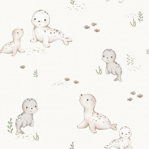 Canvas Baumwolle Seals OffWhite 14x14cm - Natürliche Texturen für Ihre näherischen Projekte: Baumwollen-Canvas-Seiten mit einem leichten Gewebe, ideal für Heft