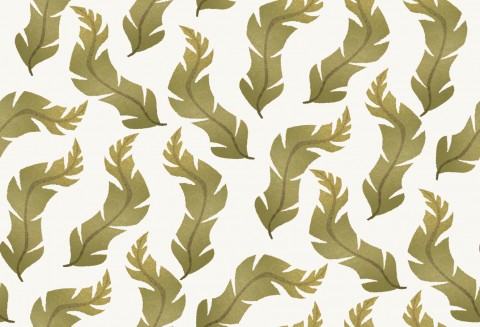 Jersey a pattern of leaves on a white background