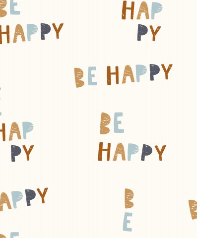Waterproof fabric with the words “Be happy”