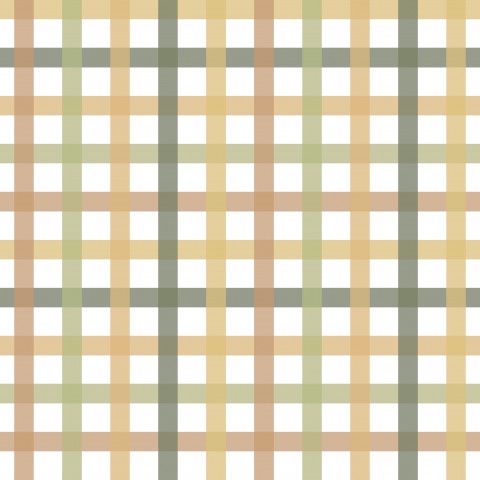 French Terry ein Karomuster in Beige, Hellbraun und Grün