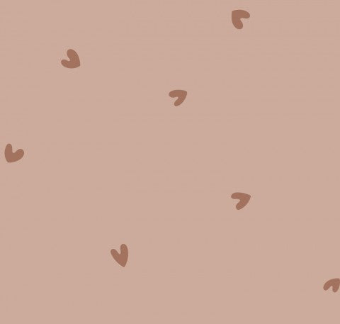 SoftShell a brown background with little hearts on it