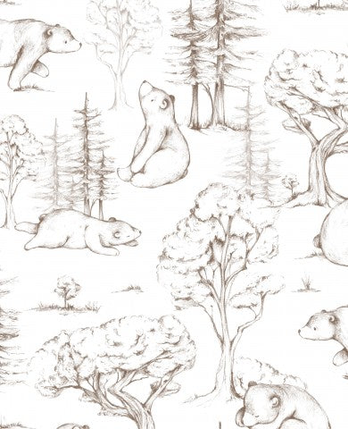 Orsi dal guscio molle e alberi