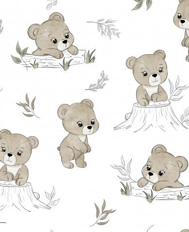 Rib Jersey cute teddy bears