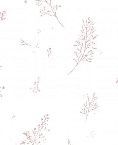 Musselin einen weißen Hintergrund mit rosa Blumen und Blättern