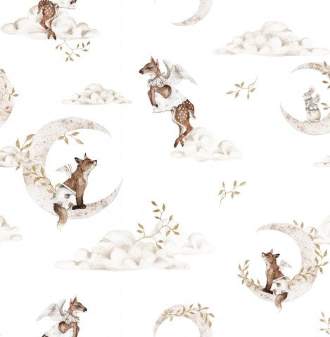 Panama foxes on the moon and clouds