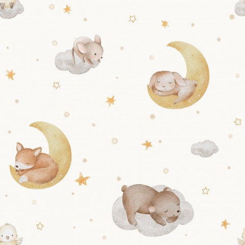 Jersey cute animals sleeping on the moon