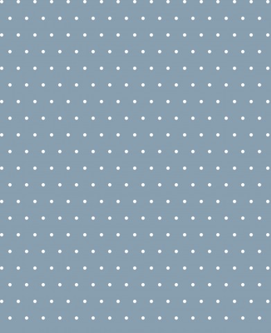 Satin cotton with a blue and white polka dot pattern background