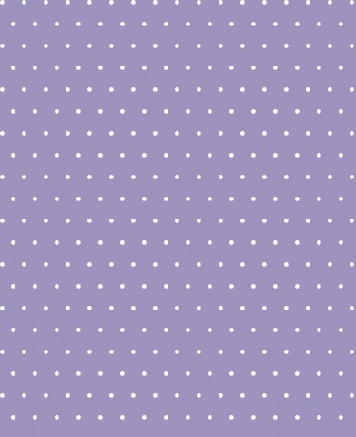 French Terry a purple and white polka dot pattern background