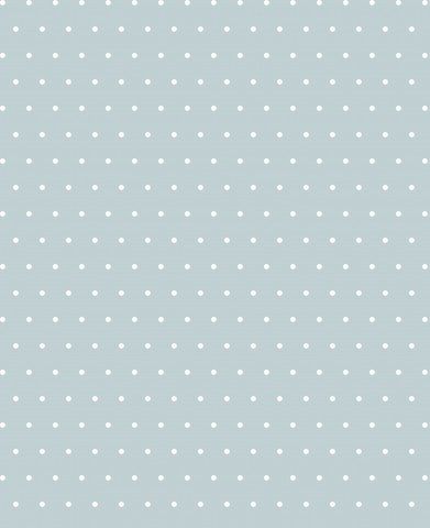 Satin cotton a light blue and white dotted background