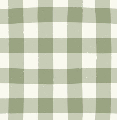 Rib Jersey a green and white checked fabric