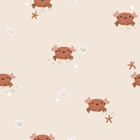 Satin cotton cute crabs and shells