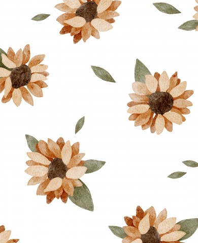Musselin Aquarell-Sonnenblumen