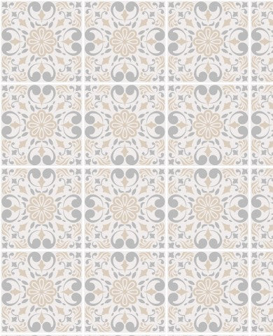 Modello jersey in grigio e beige