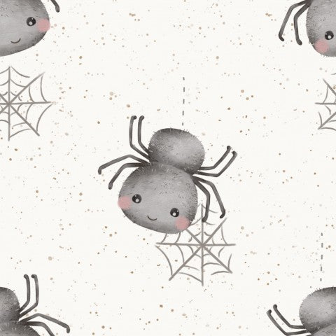 Waterproof fabric of a cute spider and a web