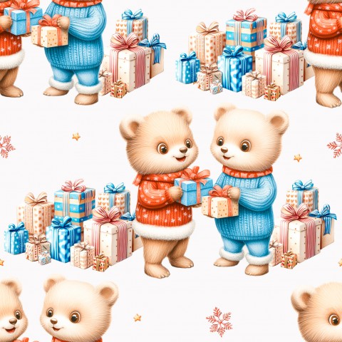 Erleben Sie die magische Welt der Baumwolle! Unsere Canvas-Stoffe in verschiedenen Spritzern und Teddybären-Designs sind ideal für Ihre nächste Nähe-Projekte.