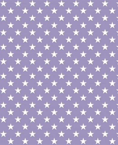 Mousseline fond violet avec étoiles blanches
