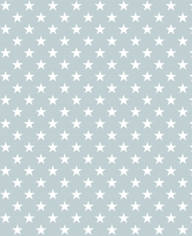 Étoiles blanches en mousseline sur fond bleu clair