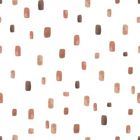 Jersey à pois marron et blancs