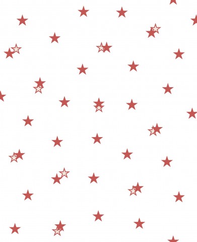 Maglia con motivo di stelle rosse su sfondo bianco