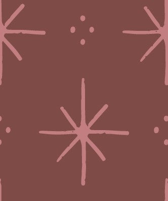 Étoiles en mousseline sur fond marron