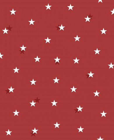 Waterproof fabric with a red background and white stars
