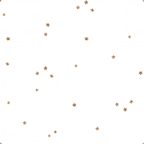 Muslin a white background with golden stars on it