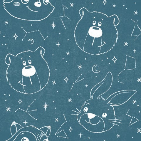 Rib Jersey a series of animals with stars and constellations