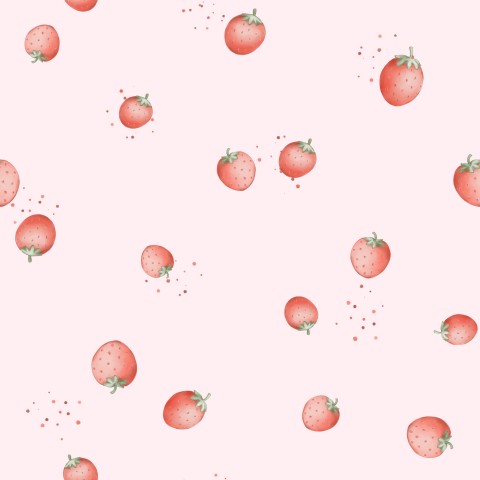 Fragole di mussola su sfondo rosa chiaro