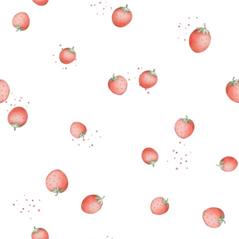 Wasserdichter Stoff Erdbeeren auf weißem Hintergrund