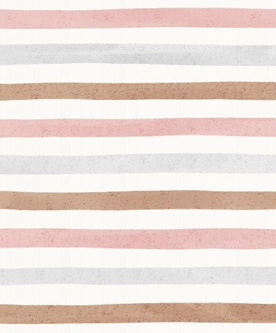 Waterproof fabric a pink, gray and white striped wallpaper