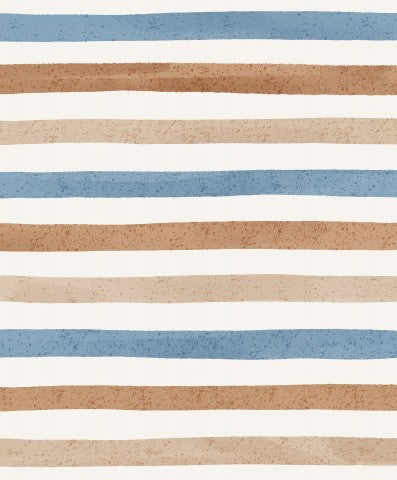 Höchste Qualität Canvas Baumwolle mit stilvollen Stripes in Blau und Beige - ideal für näherische Projekte, zum Beispiel Tischtücher, Kissen und Taschen.