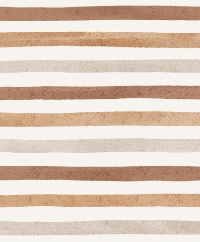 Hochwertiger Canvas-Stoff aus Baumwolle in Stripes-Braun-Beige, ideal für einzigartige Kleidungsstücke oder Accessoires. Natürliche Farbe und weiches Gewebe ma