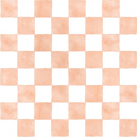 Satin Baumwolle ein rosa und weißes Aquarell-Schachbrettmuster