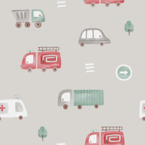 Voitures et camions SoftShell sur fond gris