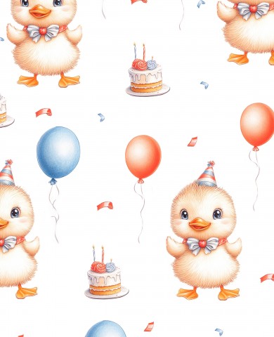 Muslin cute little ducks and balloons