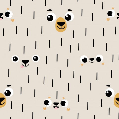 Bau dein eigenes Tierprojekt mit unserem charmanten Canvas-Stoff aus Baumwolle! Süße Gesichter von Tieren wie Löwen, Panda und Co. - zum Nähen in Meterware