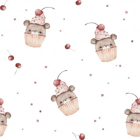 Jersey watercolor bears and cherries